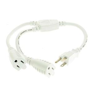 imageCoolgear White 16inch UL Listed Power YCable Computer Power Cable