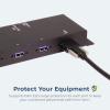 imageCoolgear Industrial 4 Port USB 32 Gen 1 TypeC Power Delivery Hub wSurge Protection Variable Voltage Input ampamp Surface Mountable