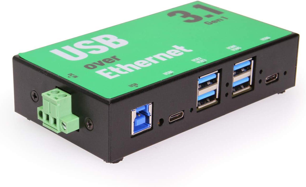 imageCoolgear 6 Port USB 32 Gen 1 Over IP Network Device Sharing TypeC Hub wPort Status LEDs
