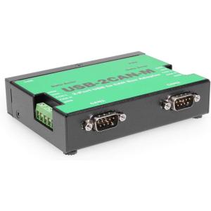 imageCoolgear 2Port USB to CAN Bus Adapter DINRail amp Wall Mountable Metal Case