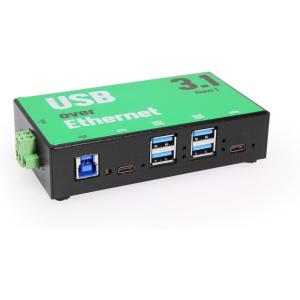imageCoolgear 6 Port USB 32 Gen 1 Over IP Network Device Sharing TypeC Hub wPort Status LEDs