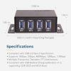 imageCoolgear Compact 4 Port USB 32 Gen 2 Hub  10Gbps HighSpeed Data Transfer amp Advanced Device Protection