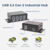imageCoolgear Compact 4 Port USB 32 Gen 2 Hub  10Gbps HighSpeed Data Transfer amp Advanced Device Protection