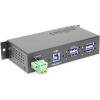 imageCoolgear 4 Port Managed USB 32 Gen 1 Hub with 15KV ESD Surge Protection and Individual Port Control for PCs