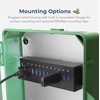 image:imageCoolgear 10 Port USB Hub  5Gbps Speed Surge Protection DIN Rail Mounting Industrial Grade for Tech Labs Warehouses Automation Schools amp More