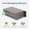 image:imageCoolgear 6 Port Managed USB 20 Hub with DINRail Mount Individual Port Control and Surge Protection