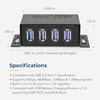 image:imageCoolgear USB 32 Gen 1 Bus Powered 4 Port Mini Hub with ESD