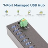image:imageCoolgear 7 Port Managed USB 3 Hub w 15KV ESD Surge Protection