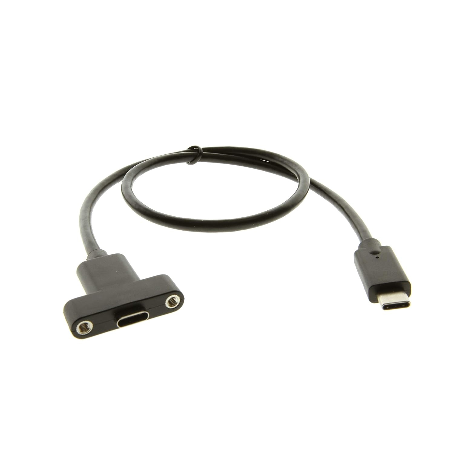 image:imageCoolgear 54in USB TypeC Male to Female Panel Mount Extension Cable  10Gbps 3A Charging Shielded Ready for Panel Mount Installation20 inch