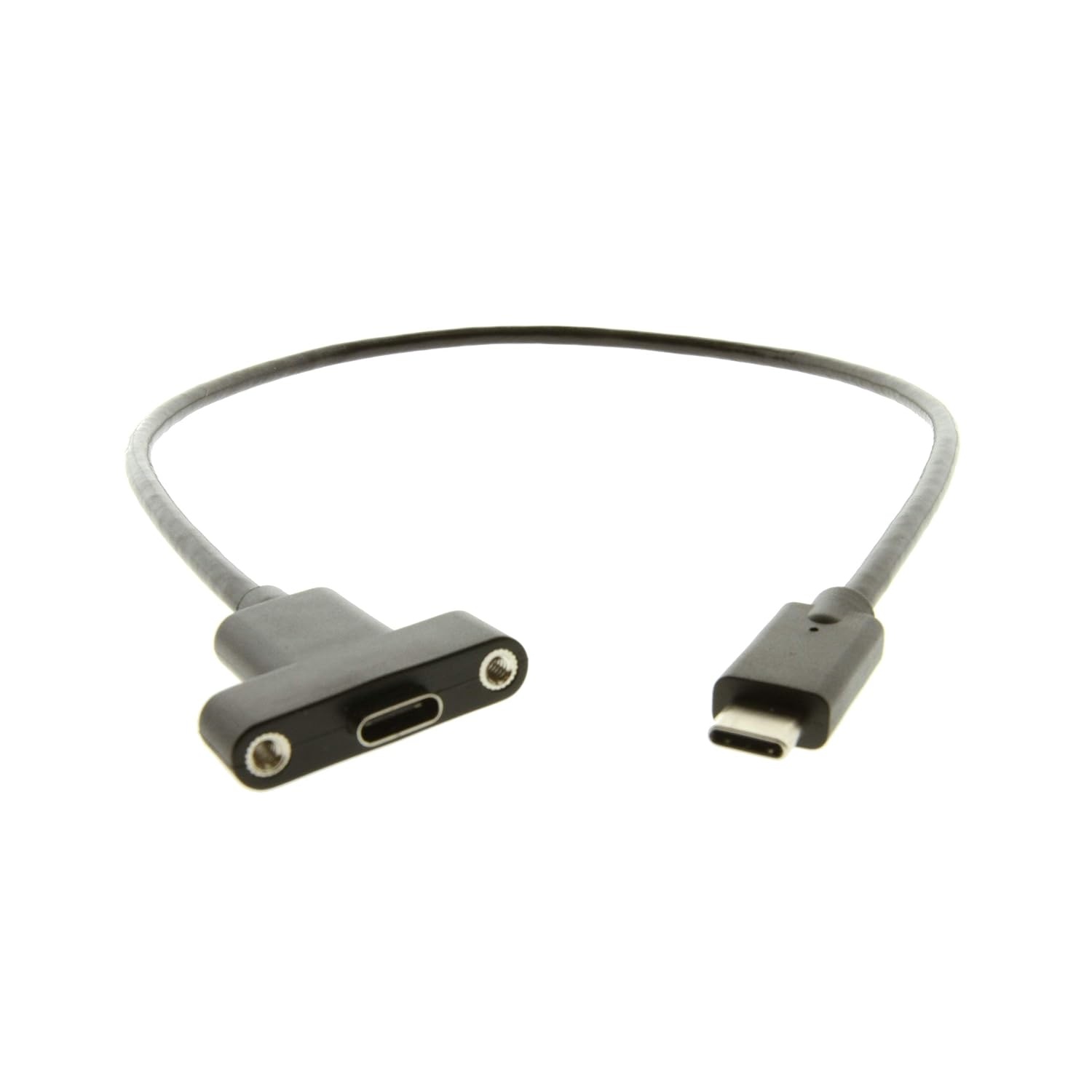 image:imageCoolgear 54in USB TypeC Male to Female Panel Mount Extension Cable  10Gbps 3A Charging Shielded Ready for Panel Mount Installation20 inch