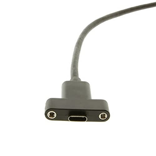 image:imageCoolgear 54in USB TypeC Male to Female Panel Mount Extension Cable  10Gbps 3A Charging Shielded Ready for Panel Mount Installation20 inch