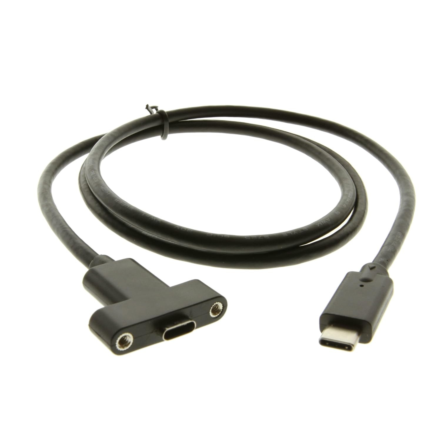 image:imageCoolgear 54in USB TypeC Male to Female Panel Mount Extension Cable  10Gbps 3A Charging Shielded Ready for Panel Mount Installation36 inch