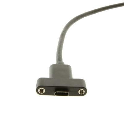 image:imageCoolgear 54in USB TypeC Male to Female Panel Mount Extension Cable  10Gbps 3A Charging Shielded Ready for Panel Mount Installation36 inch