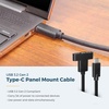 image:imageCoolgear 54in USB TypeC Male to Female Panel Mount Extension Cable  10Gbps 3A Charging Shielded Ready for Panel Mount Installation54 inch