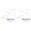 image:imageUSBGear 1ft USB 30 5Gbps Type A Male to MicroB Male Super Speed Cable