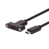 image:imageCoolgear 54in USB TypeC Male to Female Panel Mount Extension Cable  10Gbps 3A Charging Shielded Ready for Panel Mount Installation8 inch